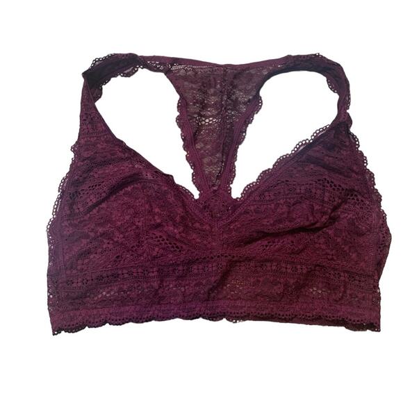 Victoria’s Secret Bralette Lace Burgundy Size Small - Picture 1 of 6